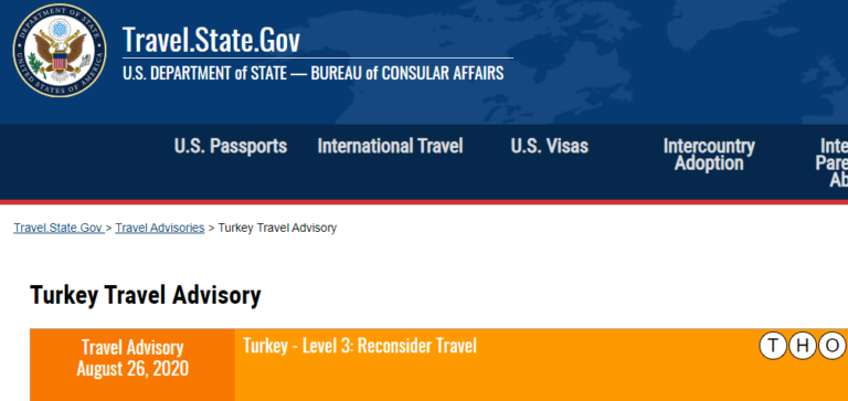 US State Department upgrades travel warning to Turkey due to "terrorism and arbitrary detentions"