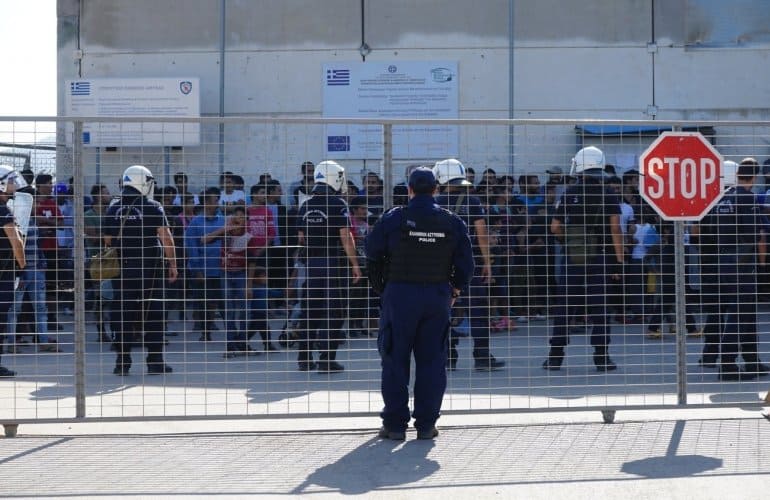 Migrant facility in Chios on coronavirus lockdown