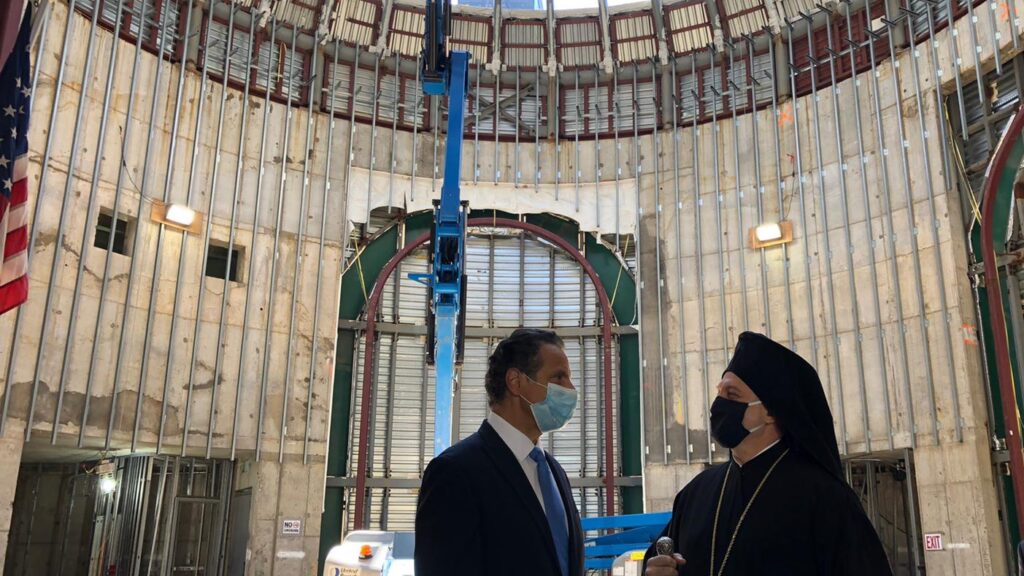 His Eminence Archbishop Elpidophoros blesses construction site of St. Nicholas 3