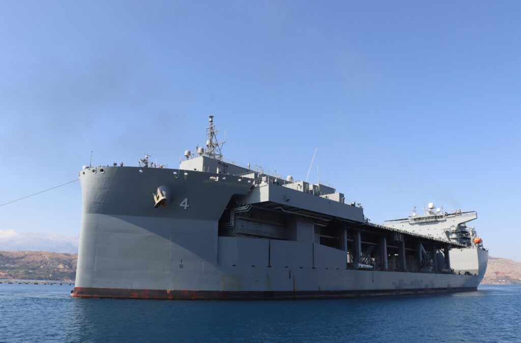 Naval Base at Souda Bay in Crete welcomes USS Hershel “Woody” Williams 