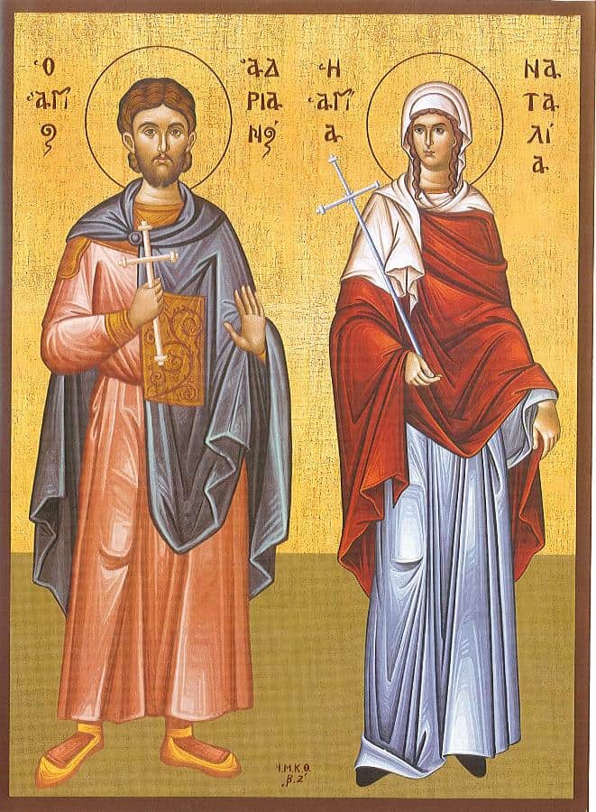 Feast Day of the Holy Martyrs Adrian and Natalia