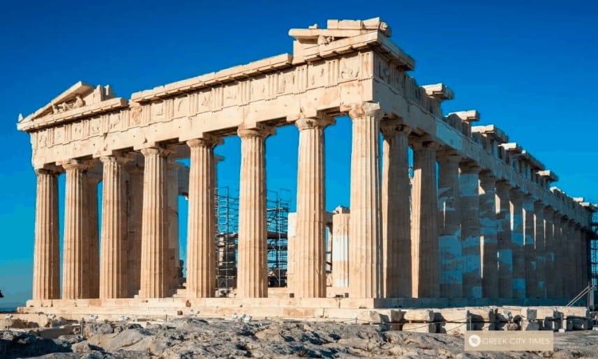The magnificent temple on the Acropolis, the Parthenon