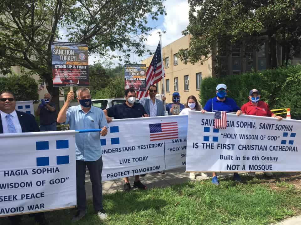 AHEPA protests at Turkish Embassy in Washington, US