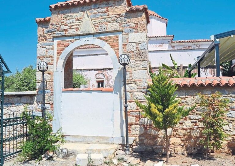 Entrance to historic Greek church in Turkey was illegally walled up to block entrance
