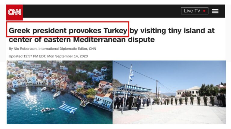 CNN says Greek president "provokes Turkey"