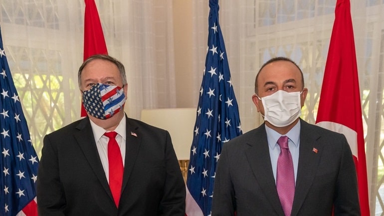 US Secretary Of State Pompeo and Turkish Foreign Minister Çavuşoğlu discuss the Eastern Mediterranean