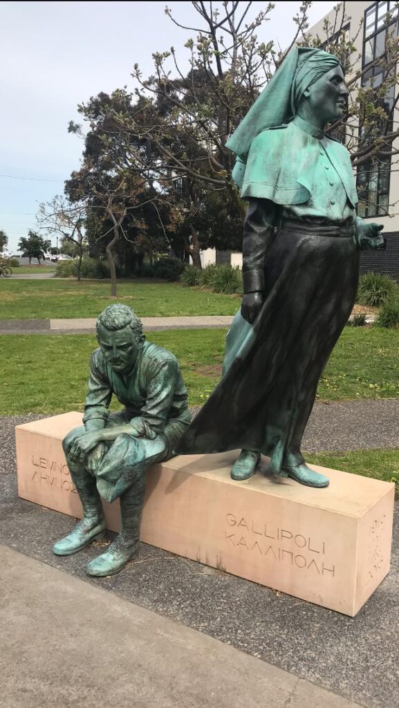 Lemnos Gallipoli Memorial erected in Albert Park’s Lemnos Square in 2015 has been defaced by vandals 2
