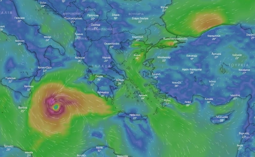 Rare cyclone 'Ianos' is on track to hit Greece