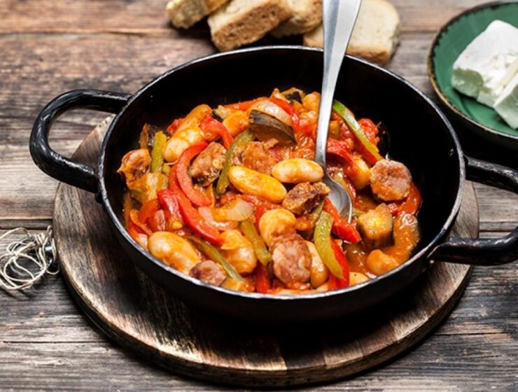 Spetsofai- Sausage and Peppers Recipe
