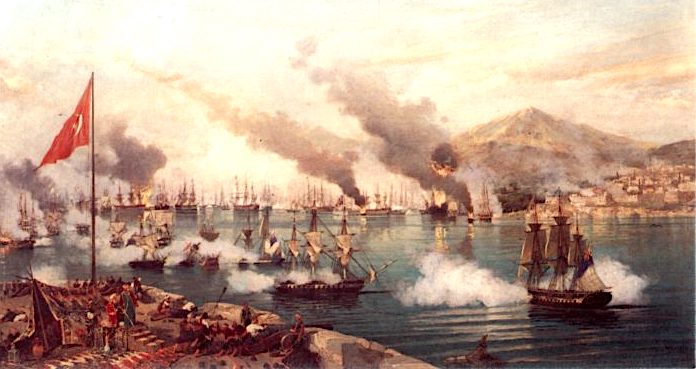 Battle of Navarino involved Russia, France and Britain
