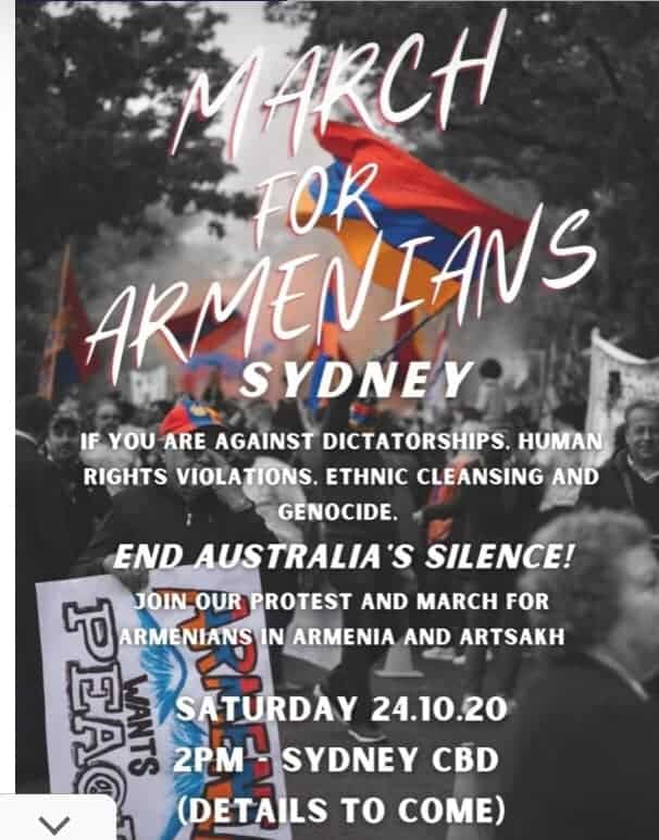 March for Armenians Sydney.