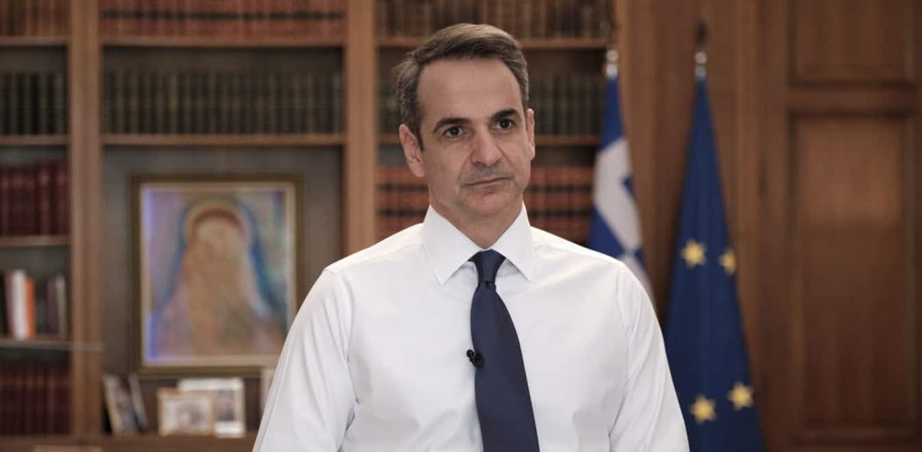 Greek Prime Minister Kyriakos Mitsotakis (APE-BPE / PRIME MINISTER OFFICE / DIMITRIS PAPAMITSOS)