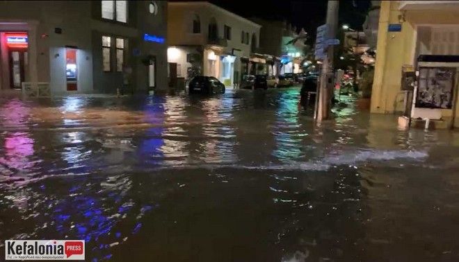 Bad weather causing problems in Kefalonia and Corfu