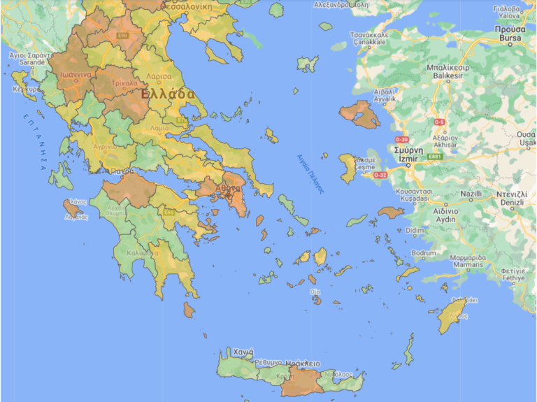 Greece launches interactive “Covid-19 Map”