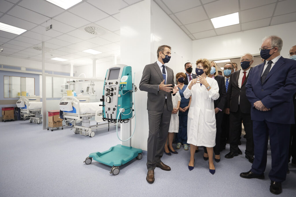 Greek PM attends the inauguration ceremony for 50 additional ICU beds at Sotiria Hospital