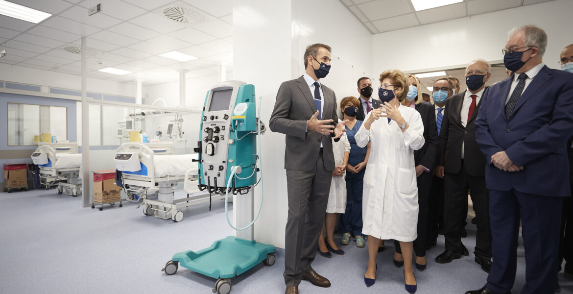 Greek PM attends the inauguration ceremony for 50 additional ICU beds at Sotiria Hospital