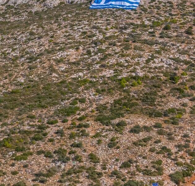 Glyfada Mayor celebrates OXI (No) day with 800sqm Greek flag on Hymettus Mountain 1
