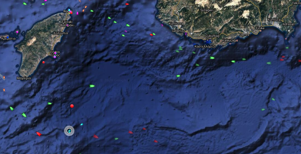 Turkish research vessel Oruç Reis sails very close to Kastellorizo