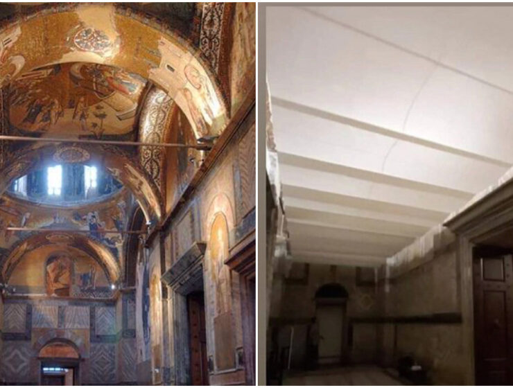 urkish Authorities Cover Priceless Byzantine Frescoes at Chora
