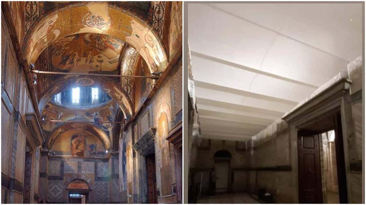 urkish Authorities Cover Priceless Byzantine Frescoes at Chora