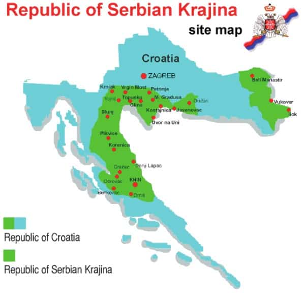Serbian Krajina within Croatia.