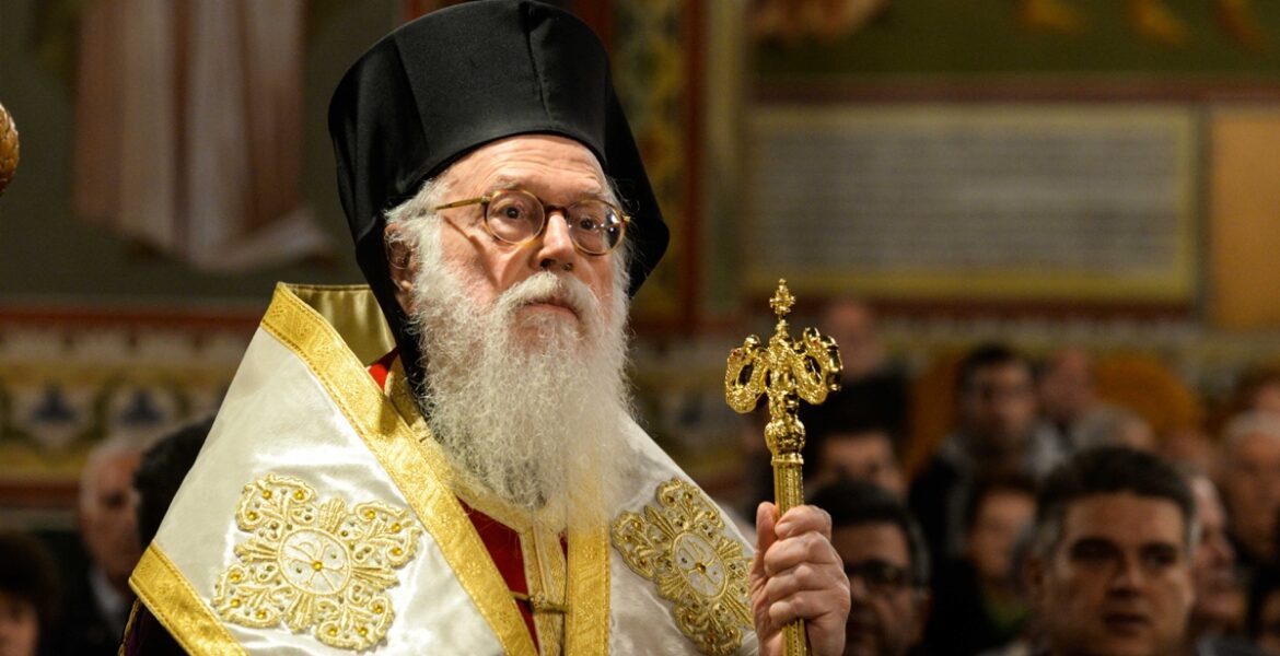 Greek The Archbishop of Tirana, Durres and All Albania, Anastasios.