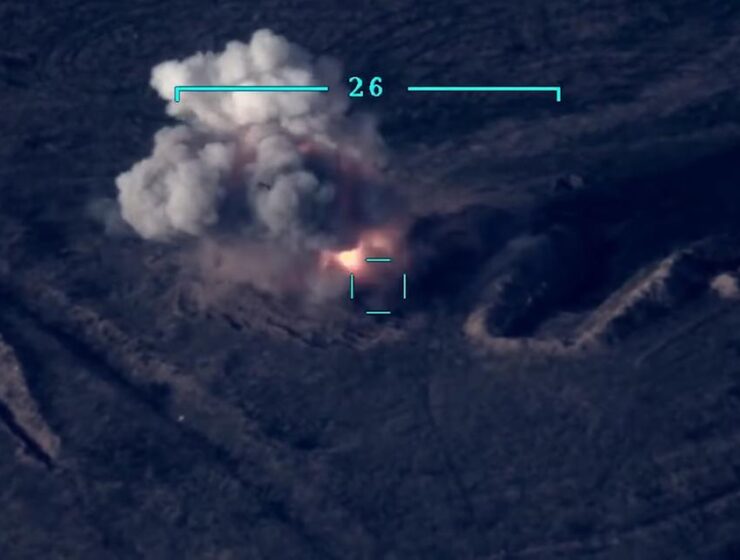 Azerbaijani drone strike in Artsakh.