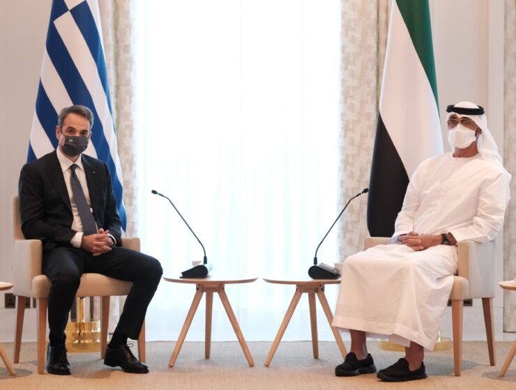 Greek Prime Minister Kyriakos Mitsotakis in the UAE on November 18, 2020.