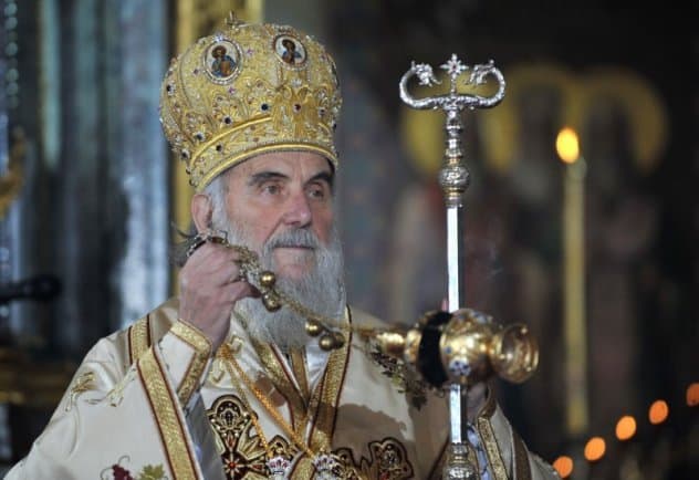 Serbian Patriarch Irinej.