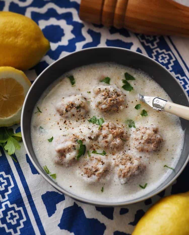 Deliciously satisfying all year round, Giouvarlakia is a simple and traditional Greek soup featuring meatballs in a creamy egg-lemon sauce.