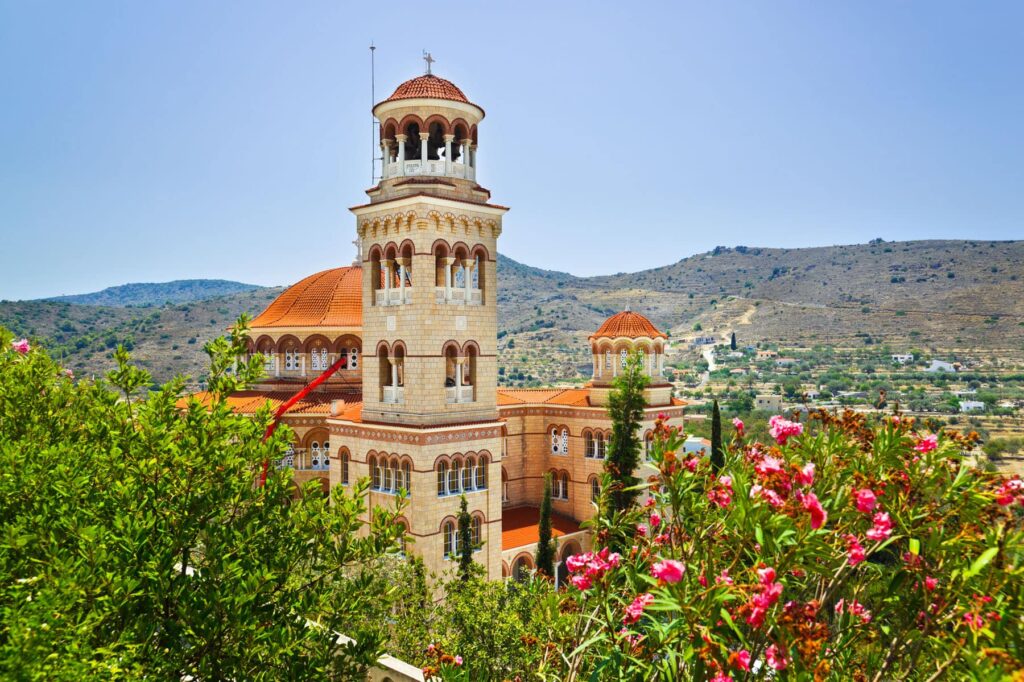 Monastery of Agios Nektarios in Aegina
