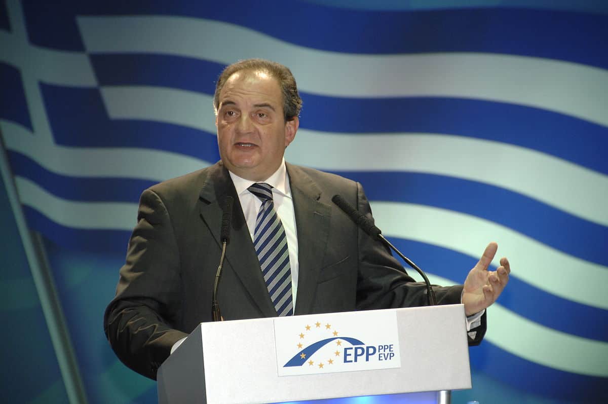 Former Prime Minister Kostas Karamanlis.