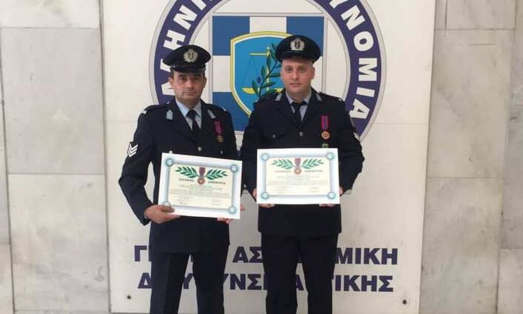 Two Police Officers in Athens awarded the "Police Cross"
