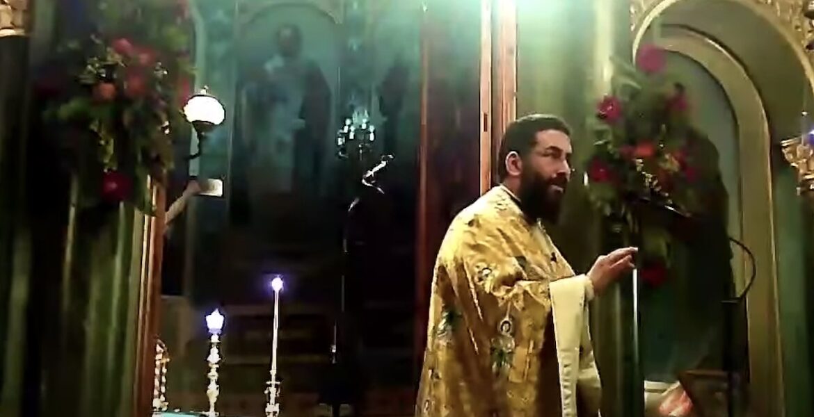 Greek Orthodox Priest asks mask-less faithful to leave during Christmas Service