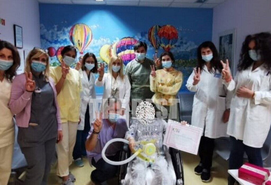 Hospital workers celebrate 8-year-old boy leaving ICU