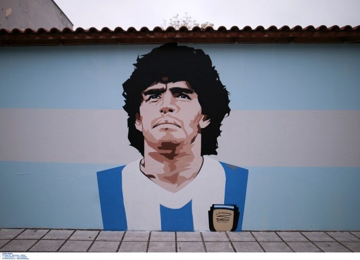 Mural celebrates Diego Maradona in Thessaloniki