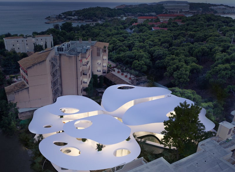 Butterfly-shaped houses 'land' in Vouliagmeni