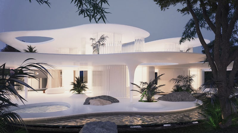 Butterfly-shaped houses 'land' in Vouliagmeni