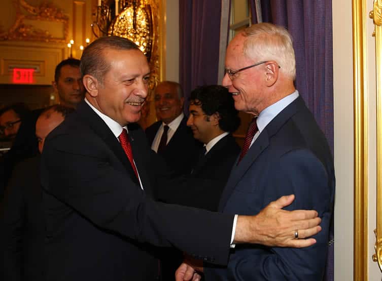 Turkey Turkish President Recep Tayyip Erdogan with James Jeffrey.