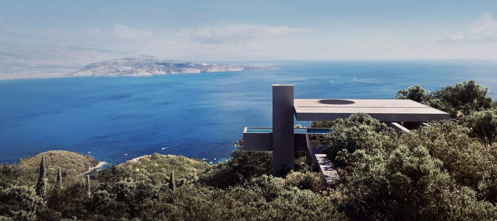 'Casa Odyssia' overlooks the Ionian Sea