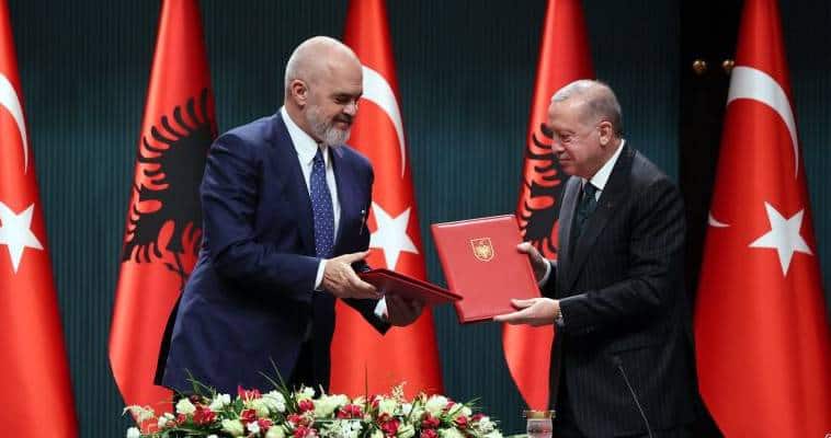 Albanian Prime Minister Edi Rama met with Turkish President Recep Tayyip Erdoğan