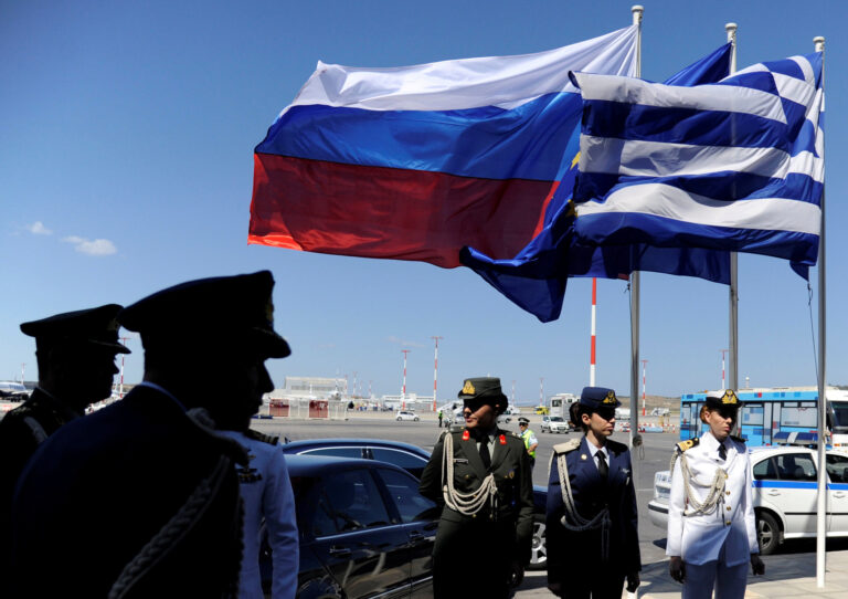 Greece Russia Greek Russian flags