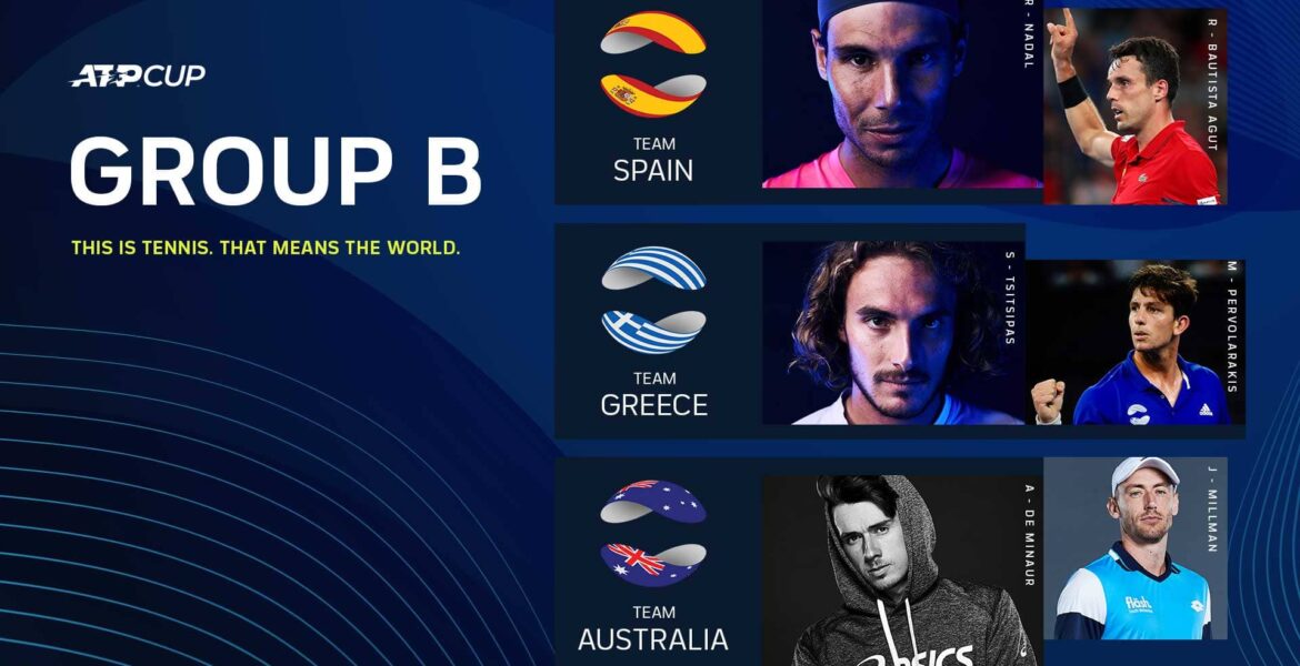 Greece drawn against Australia and Spain in ATP Cup