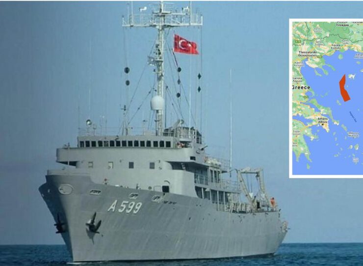 Turkish ship embarks on its illegal research in the middle of the Aegean 6