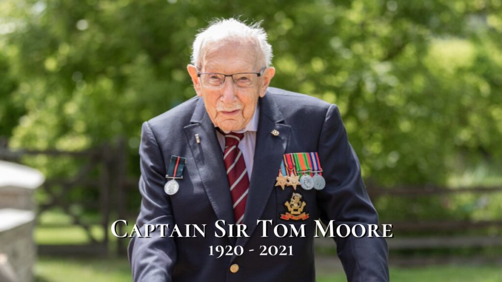 Captain Sir Tom Moore dies aged 100, after covid diagnosis