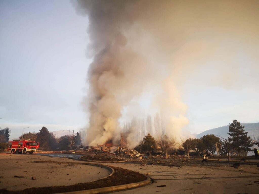 Hotel in Kastoria Greece flattened by Explosion 3