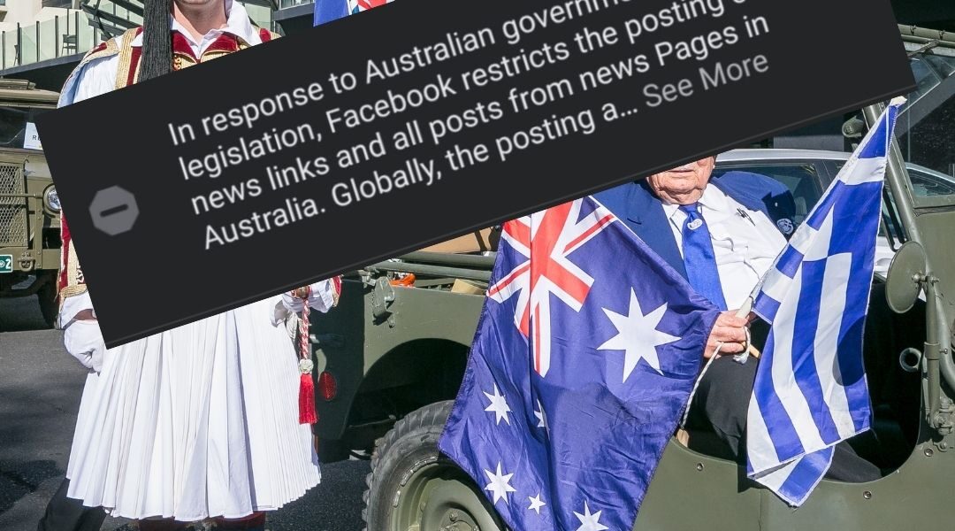Facebook ban greek news australian publishers
