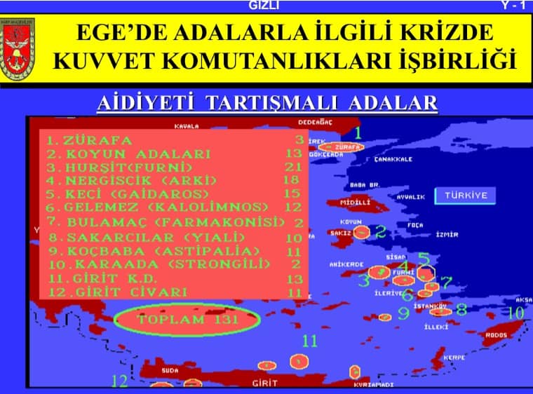 Documentos que exponen la invasión planificada por Turquía de 131 islas e islas griegas 2