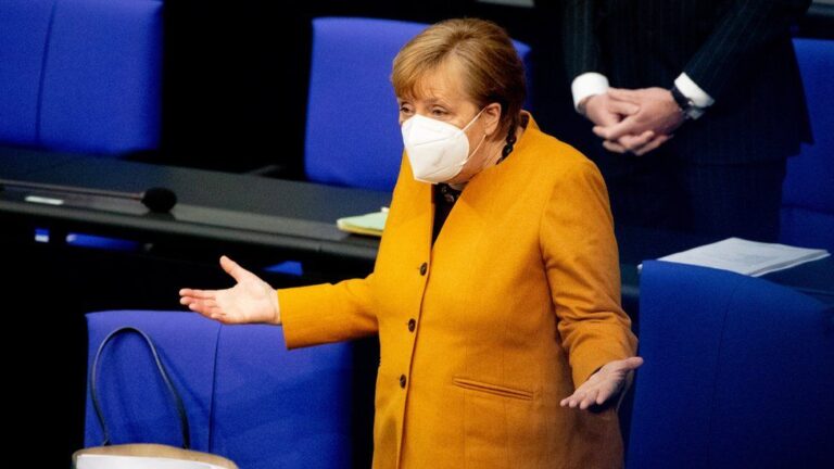 Germany German Chancellor Angela Merkel. Mitsotakis