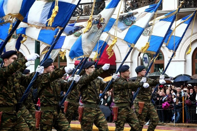 Greek Independence Day military parade.